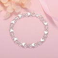Sterling Silver Heart Chain Bracelet