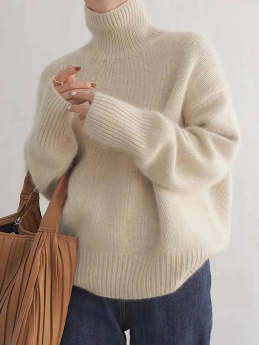 ISABOLL | CASHMERE HIGH-NECK SWEATER