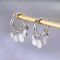 Coin Fall Earrings - Silver