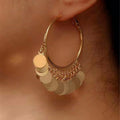 Penny Hoop Earrings - Gold