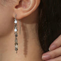 Penny Threader Earrings - Silver
