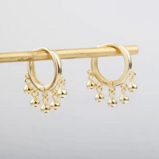 Ball Fall Earrings - Gold