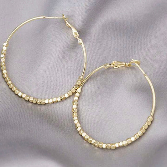 Evangeline Beaded Hoop Earrings