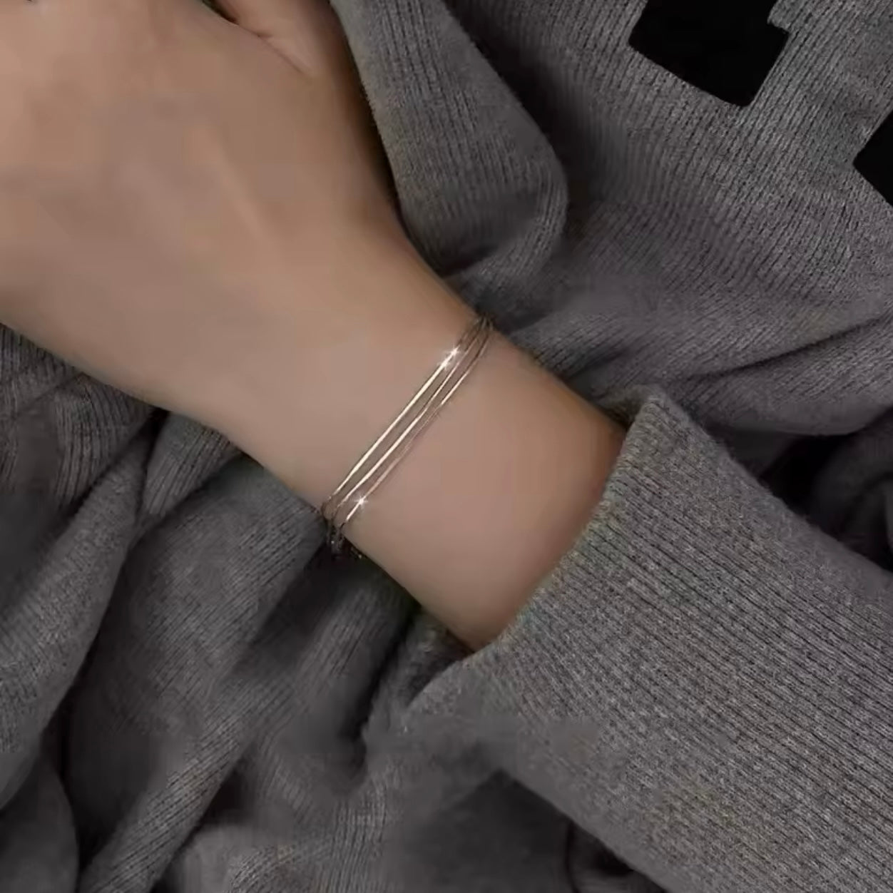 Silver String Bracelet