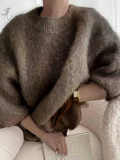 EMBER | SOLID COLOR CREW NECK SWEATER