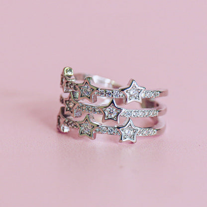 Glitter Star String Ring