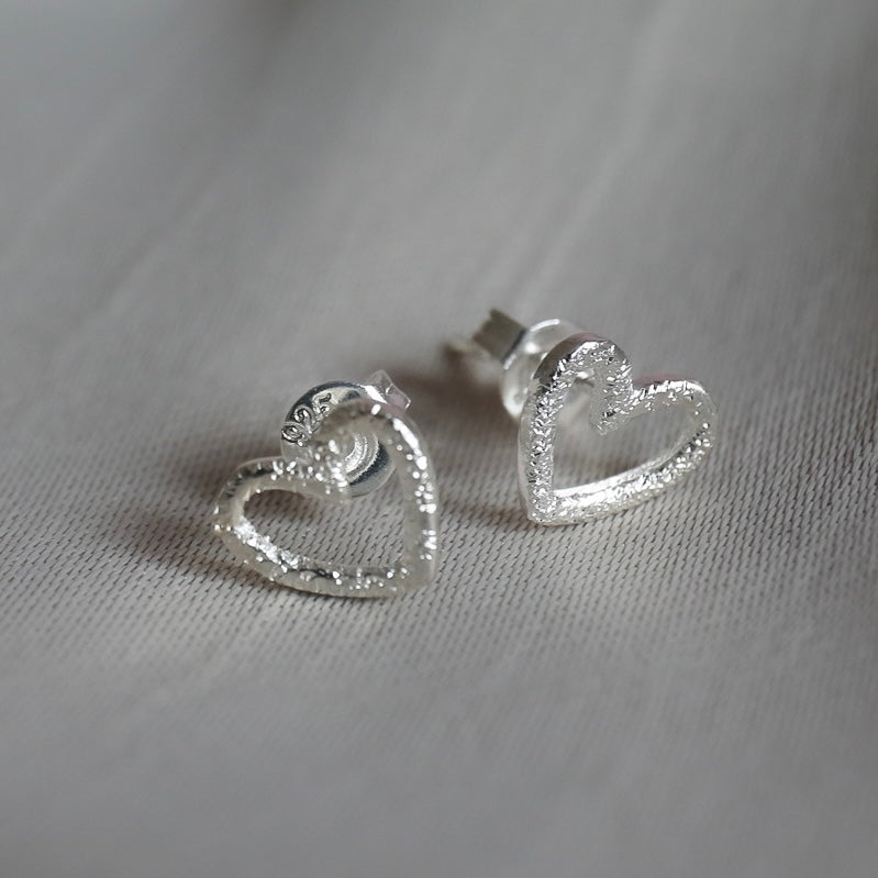 Glitter Heart Earrings