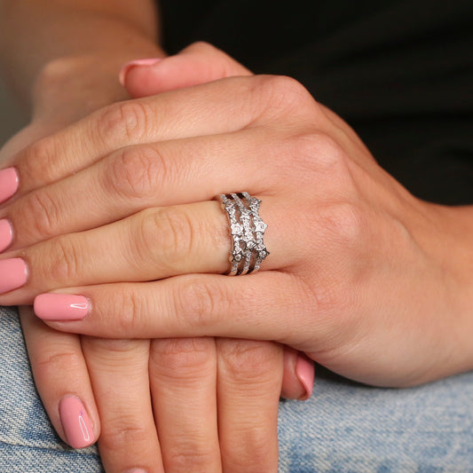 Glitter Star String Ring