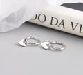 Heart Drop Earrings - Silver